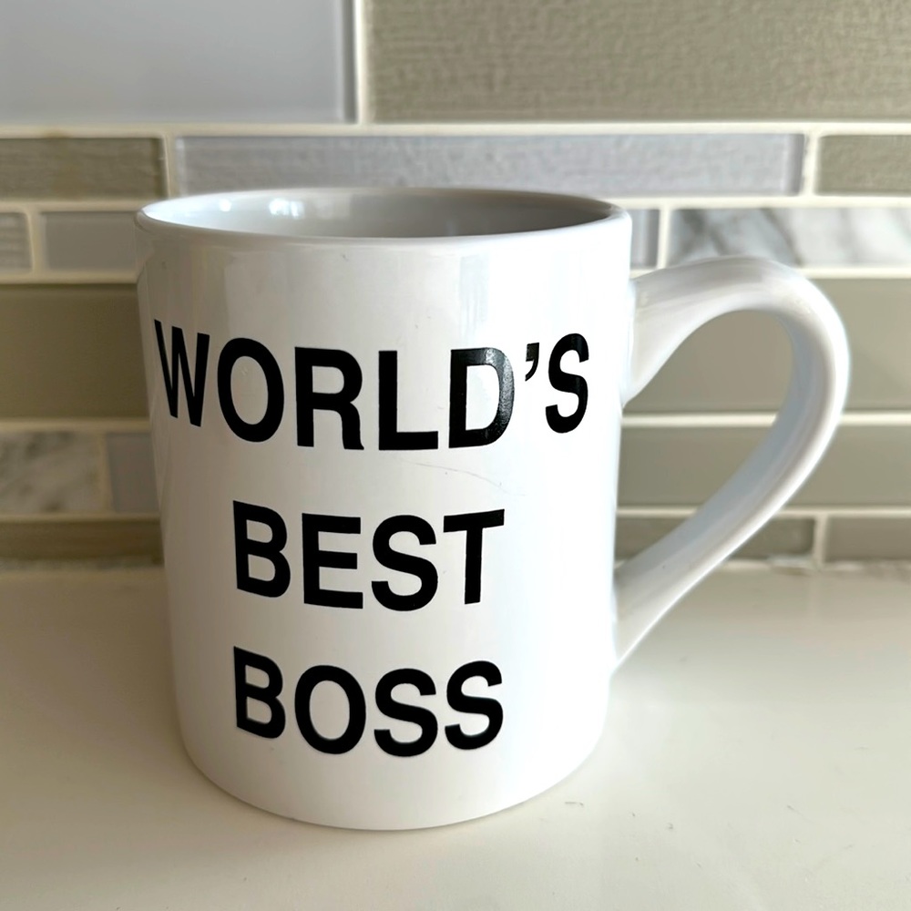 The Office World’s Best Boss white 14 oz ceramic mug